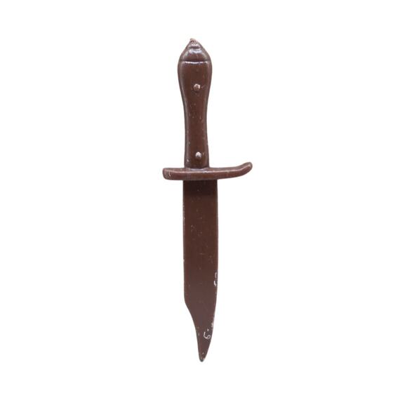 Vintage Johnny West Bowie Knife Brown Marx 1965 - Picture 1 of 5